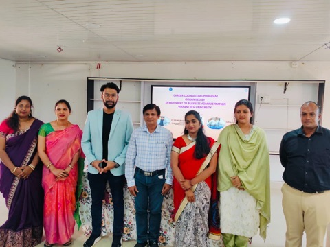 Career counseling program organised by Department of Business Administration, Vikram Dev University, Jeypore for MBA students on 13th March 2026.